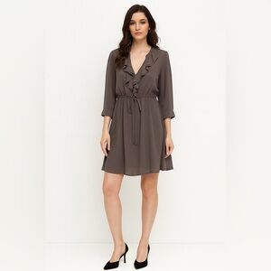 H&M dress in a rich taupe shade, size 10